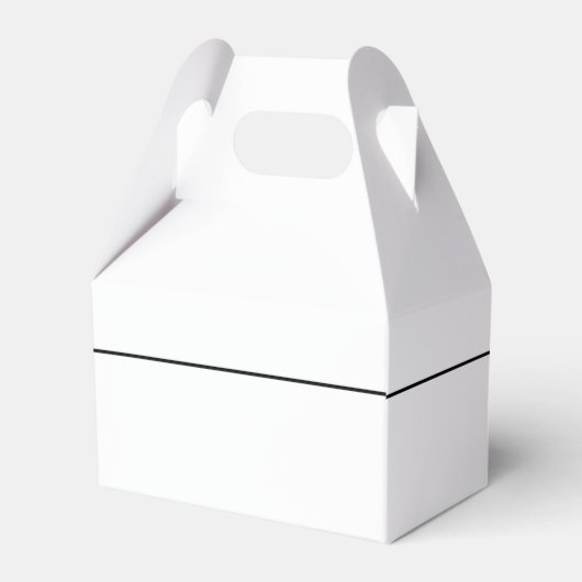 Zwart-witminimalistisch monogram huwelijk bedankdoosjes (Achterkant)