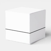 Zwart-witminimalistisch monogram huwelijk bedankdoosjes (Achterkant)