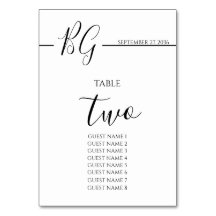 Zwart-witminimalistisch monogram huwelijk