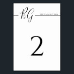 Zwart-witminimalistisch monogram huwelijk kaart<br><div class="desc">Dit ontwerp bevat een elegant zwart-wit minimalistisch monogram. De trouwdatum zit bovenop de lijn die de bruid en de bruidegom initialen groepeert. Zwart-wit script typografie bruiloft design. De combinatie van de zwarte en witte kleuren creëer een geavanceerde, trendy en chic stijl. Elegant het aantalontwerp van de trouwlijst met moderne elementen....</div>