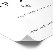 Zwart-witminimalistisch Ouderschap Tip Jar Poster (Hoek)