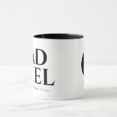 Zwart-witminimalistisch Papa Brandstof op maat Mok (Midden)