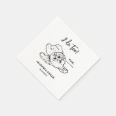 Zwart-witminimalistisch tandwieltje servet (Hoek)