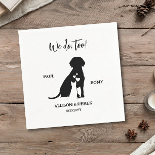 Zwart-witminimalistisch tandwieltje servet