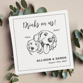 Zwart-witminimalistisch tandwieltje servet