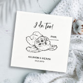 Zwart-witminimalistisch tandwieltje servet