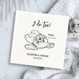 Zwart-witminimalistisch tandwieltje servet