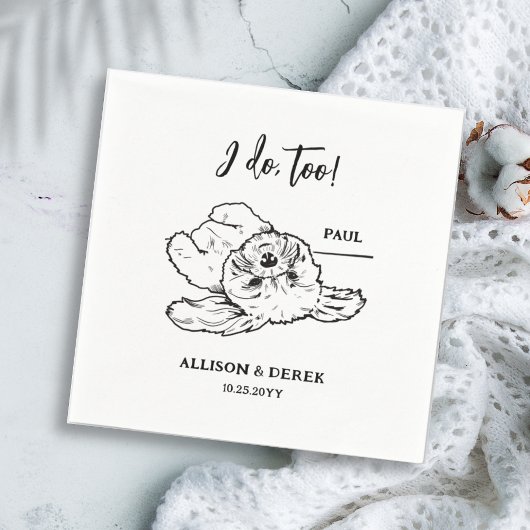 Zwart-witminimalistisch tandwieltje servet