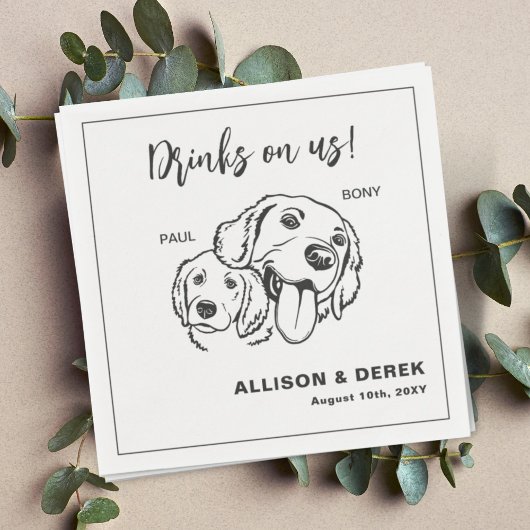 Zwart-witminimalistisch tandwieltje servet