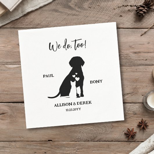 Zwart-witminimalistisch tandwieltje servet