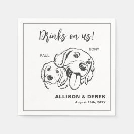 Zwart-witminimalistisch tandwieltje servet