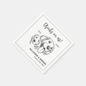 Zwart-witminimalistisch tandwieltje servet (Hoek)