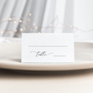 Zwart-witminimalistisch tweedaags tafelnummer plaatskaartje