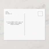 Zwart-witminimalistische bruiloft bespaart onze da briefkaart (Achterkant)