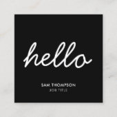 Zwart-witminimalistische, eenvoudige QR-code Vierkante Visitekaartje (Voorkant)