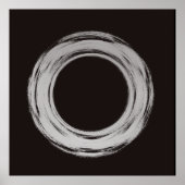 Zwart-witminimalistische moderne kunst afdrukken poster (Voorkant)