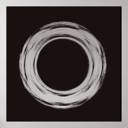 Zwart-witminimalistische moderne kunst afdrukken poster (Voorkant)