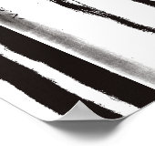 Zwart-witminimalistische moderne kunst afdrukken poster (Hoek)