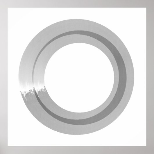 Zwart-witminimalistische moderne kunst afdrukken poster (Voorkant)