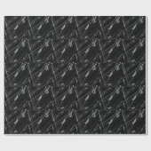 Zwart-witmoderne Cadeaupapier (Vlak)