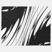 Zwart-witmoderne Fleece Deken (Voorkant (Horizontaal))