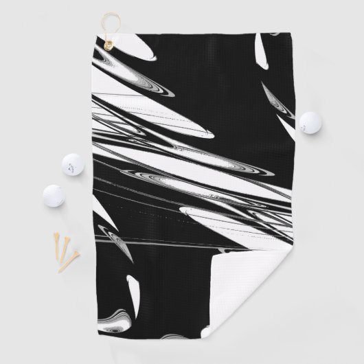 Zwart-witmoderne Golfhanddoek (Insitu)