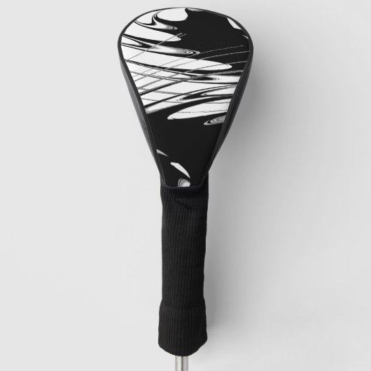Zwart-witmoderne Golfheadcover (Voorkant)