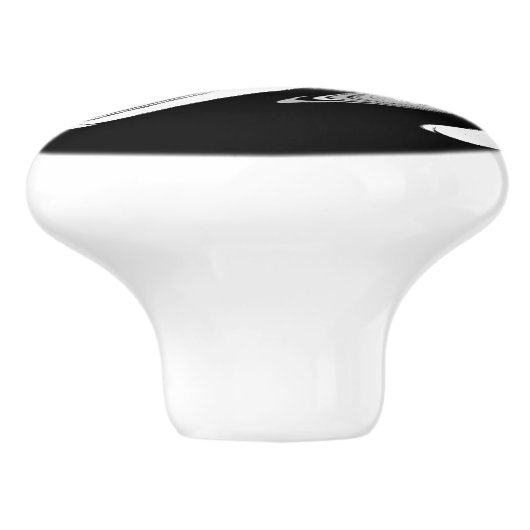 Zwart-witmoderne Keramische Knop (Zijkant)