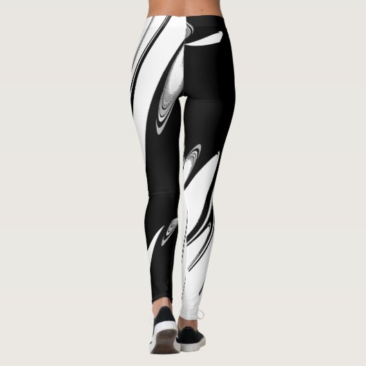 Zwart-witmoderne Leggings (Achterkant)