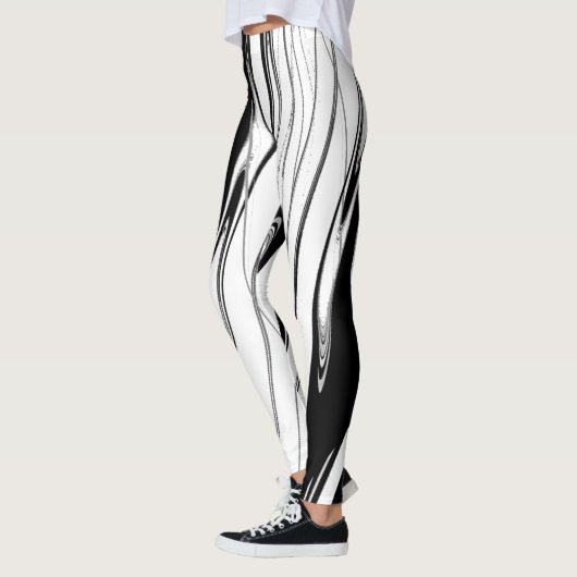 Zwart-witmoderne Leggings (Links)