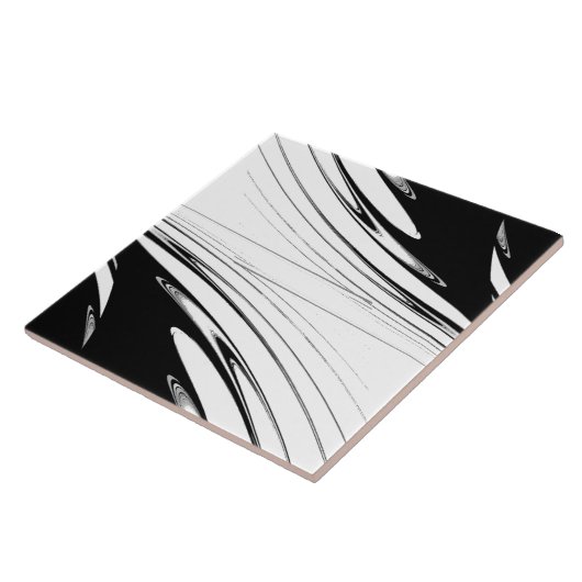 Zwart-witmoderne Tegeltje (Zijkant)