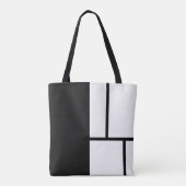Zwart-witmoderne Tote Bag (Achterkant)