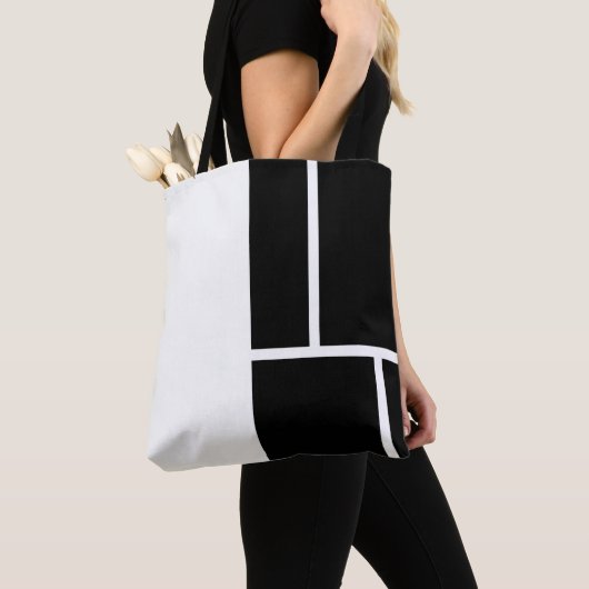 Zwart-witmoderne Tote Bag (Dichtbij)
