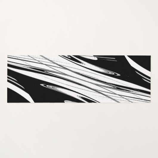 Zwart-witmoderne Yogamat (Voorkant (horizontaal))