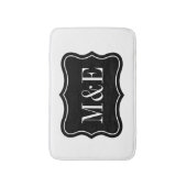 Zwart-witmonogram badmat van klasse (Voorkant Verticaal)