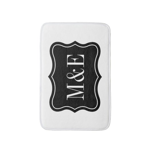 Zwart-witmonogram badmat van klasse (Voorkant Verticaal)