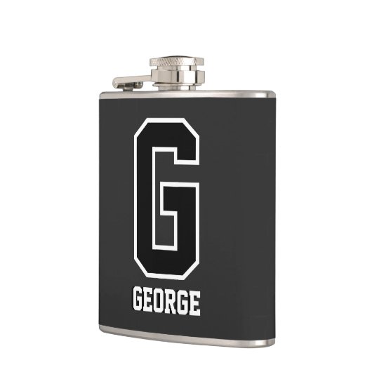 Zwart-witmonogram | Bold Modern Sportief Heupfles (Links)