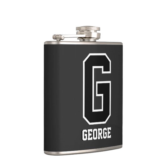 Zwart-witmonogram | Bold Modern Sportief Heupfles (Rechts)