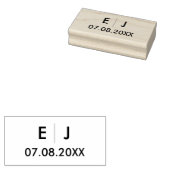 Zwart-witmonogram bruiloft rubberstempel (Gestempeld)