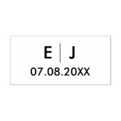 Zwart-witmonogram bruiloft rubberstempel (Afrduk)