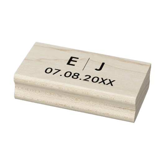 Zwart-witmonogram bruiloft rubberstempel (Stempel)