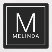 Zwart-witmonogram minimalistische labels (Design 2)