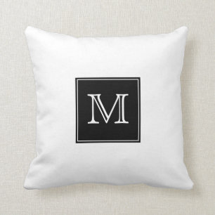 Zwart-witmonogram Sierkussen