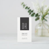 Zwart-witmonogram Visitekaartje (Staand voorkant)