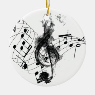 Zwart-witmuziek Keramisch Ornament