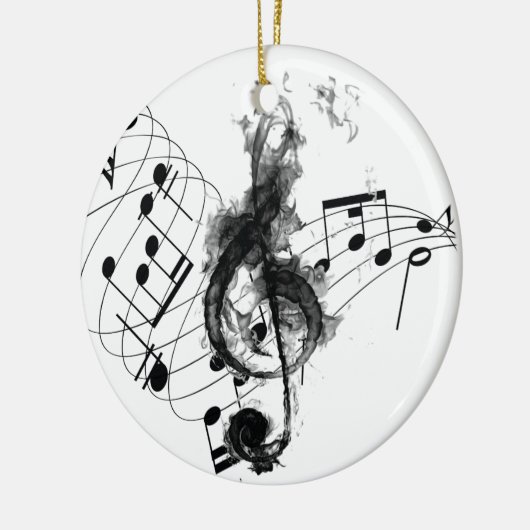 Zwart-witmuziek Keramisch Ornament (Links)