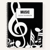 Zwart-witmuziek Lesson Composition Book Notitieboek (Voorkant)