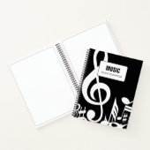Zwart-witmuziek Lesson Composition Book Notitieboek (Binnen)