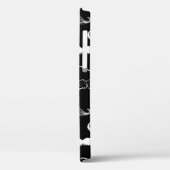 Zwart-witmuziek naadloos herhalingsachtergrond Case-Mate iPhone case (Achterkant / Links)