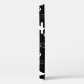 Zwart-witmuziek naadloos herhalingsachtergrond Case-Mate iPhone case (Achterkant / Rechts)
